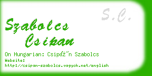 szabolcs csipan business card